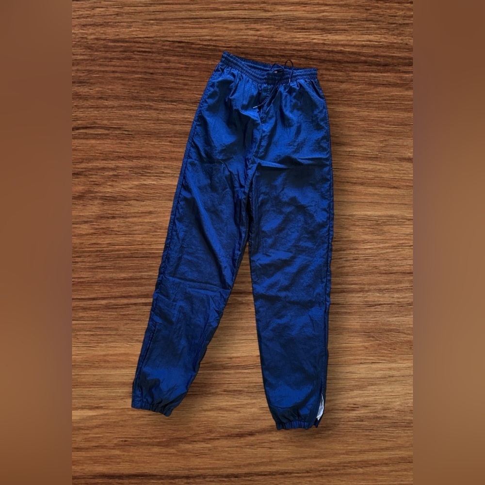 MacGregor‎ Nylon Jogging Pants size S blue sport pants  ankle zipper pockets